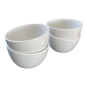Pottery Barn Sausalito Salad Bowls soft White Set of 4